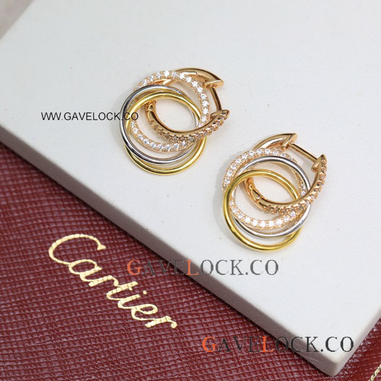 Cartier Trinity de Earrings with Diamond 3 color